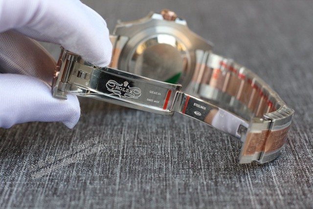 勞力士複刻手錶 Rolex格林尼治ll:黑咖雙色全玫金款男士腕表  gjs1768
